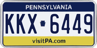 PA license plate KKX6449