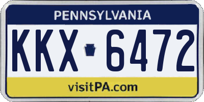 PA license plate KKX6472