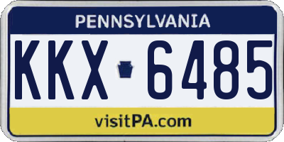PA license plate KKX6485