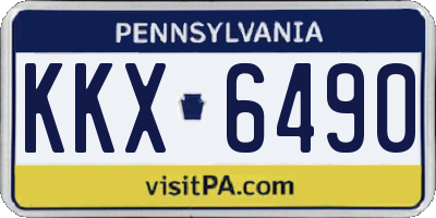 PA license plate KKX6490