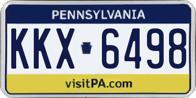 PA license plate KKX6498