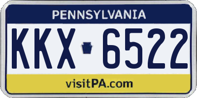 PA license plate KKX6522