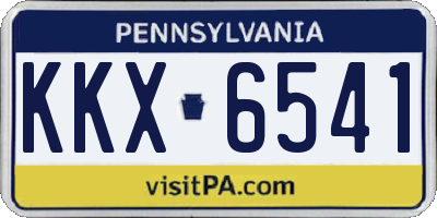 PA license plate KKX6541