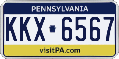 PA license plate KKX6567