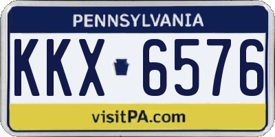 PA license plate KKX6576