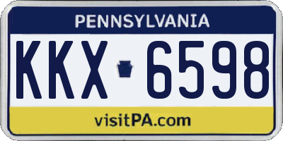 PA license plate KKX6598
