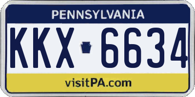 PA license plate KKX6634