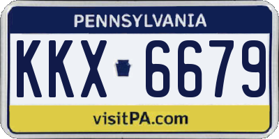 PA license plate KKX6679