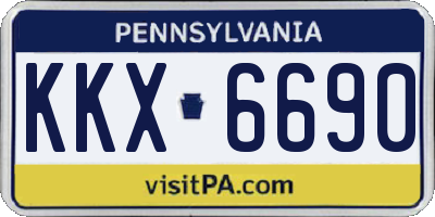PA license plate KKX6690