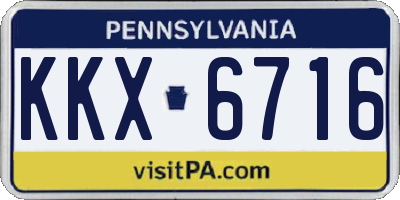 PA license plate KKX6716