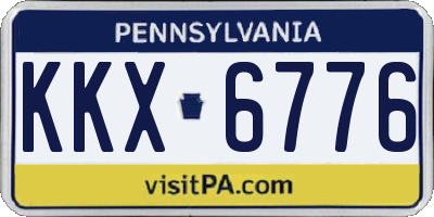 PA license plate KKX6776