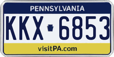 PA license plate KKX6853