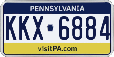 PA license plate KKX6884