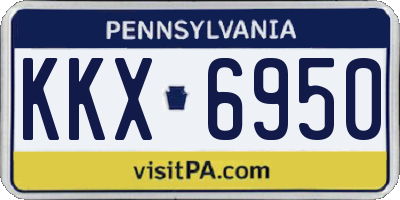 PA license plate KKX6950