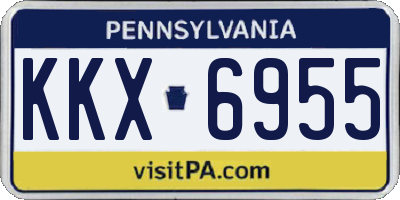 PA license plate KKX6955