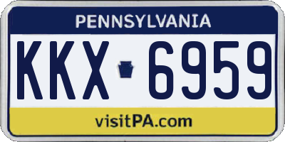PA license plate KKX6959
