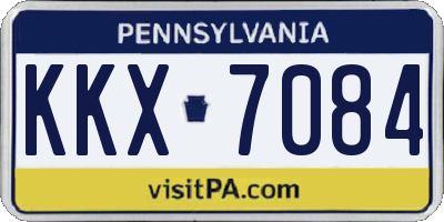 PA license plate KKX7084