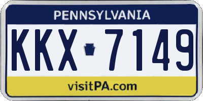 PA license plate KKX7149