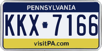 PA license plate KKX7166