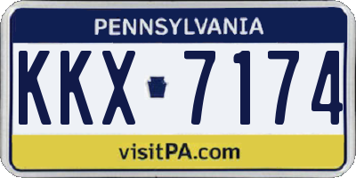 PA license plate KKX7174