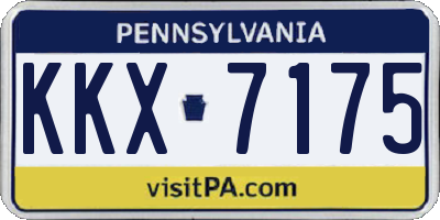 PA license plate KKX7175