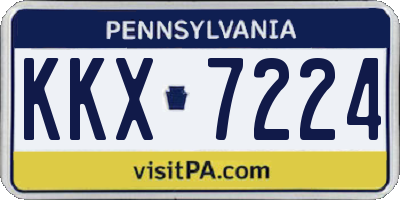 PA license plate KKX7224