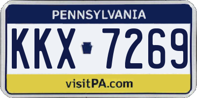 PA license plate KKX7269
