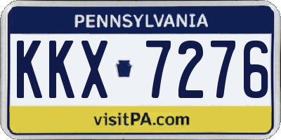 PA license plate KKX7276