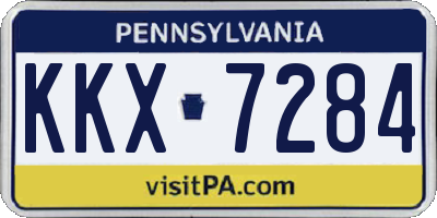 PA license plate KKX7284