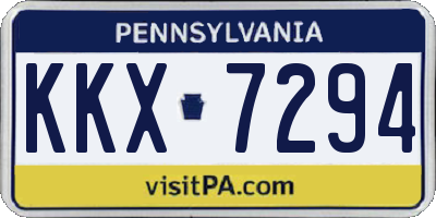 PA license plate KKX7294
