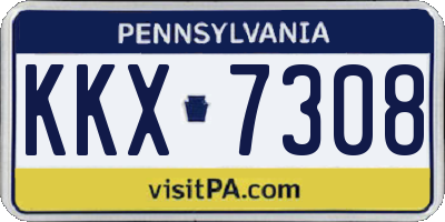 PA license plate KKX7308
