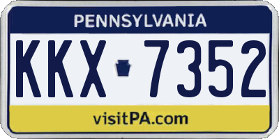PA license plate KKX7352
