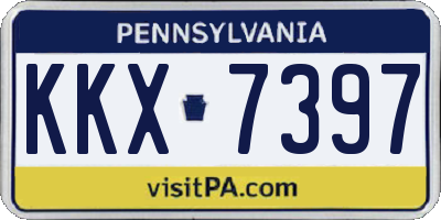 PA license plate KKX7397