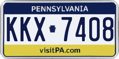 PA license plate KKX7408
