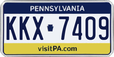 PA license plate KKX7409