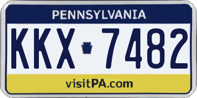 PA license plate KKX7482