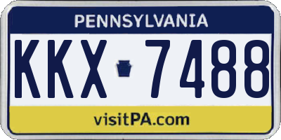 PA license plate KKX7488