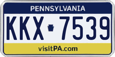 PA license plate KKX7539