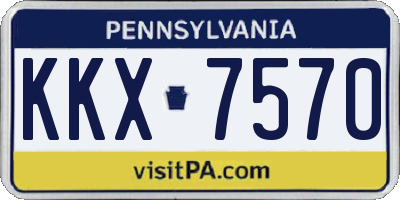 PA license plate KKX7570