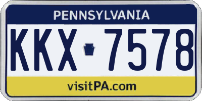 PA license plate KKX7578