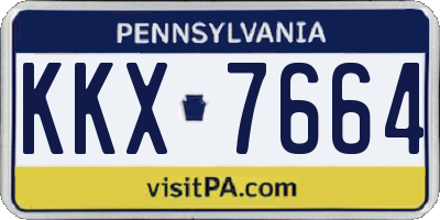 PA license plate KKX7664