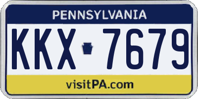 PA license plate KKX7679