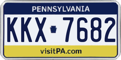 PA license plate KKX7682