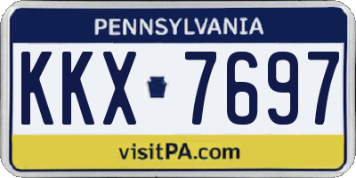 PA license plate KKX7697