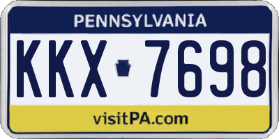 PA license plate KKX7698