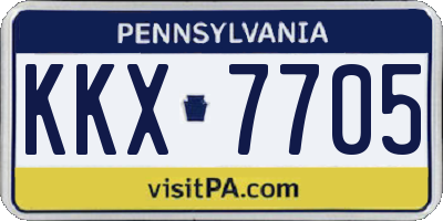 PA license plate KKX7705