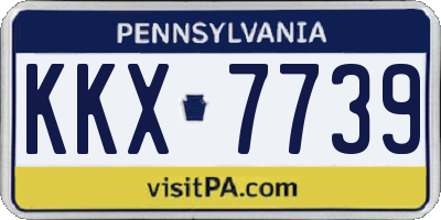 PA license plate KKX7739