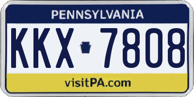 PA license plate KKX7808