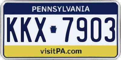 PA license plate KKX7903