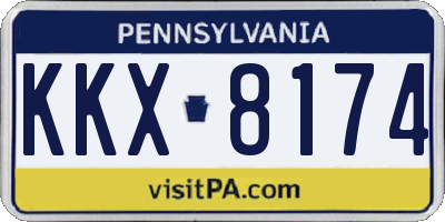 PA license plate KKX8174